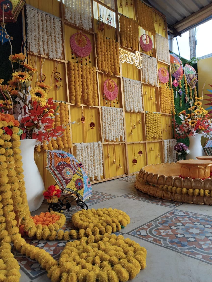 Haldi Stage Setup